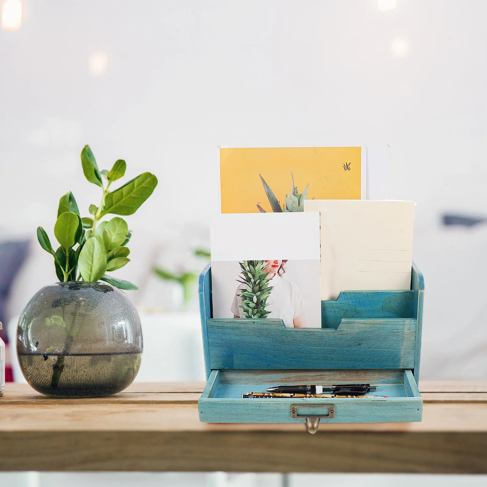 

1Pcs Wooden Desktop Drawer Box Practical Fine Workmanship Smooth Surface Strong Load Bearing Stacking Feature Jewelry