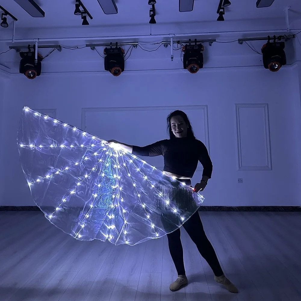 180*90cm LED 예배 깃발 반원형 LED 조명 공연 깃발 발광 댄스 연습 소품 교회 예배용