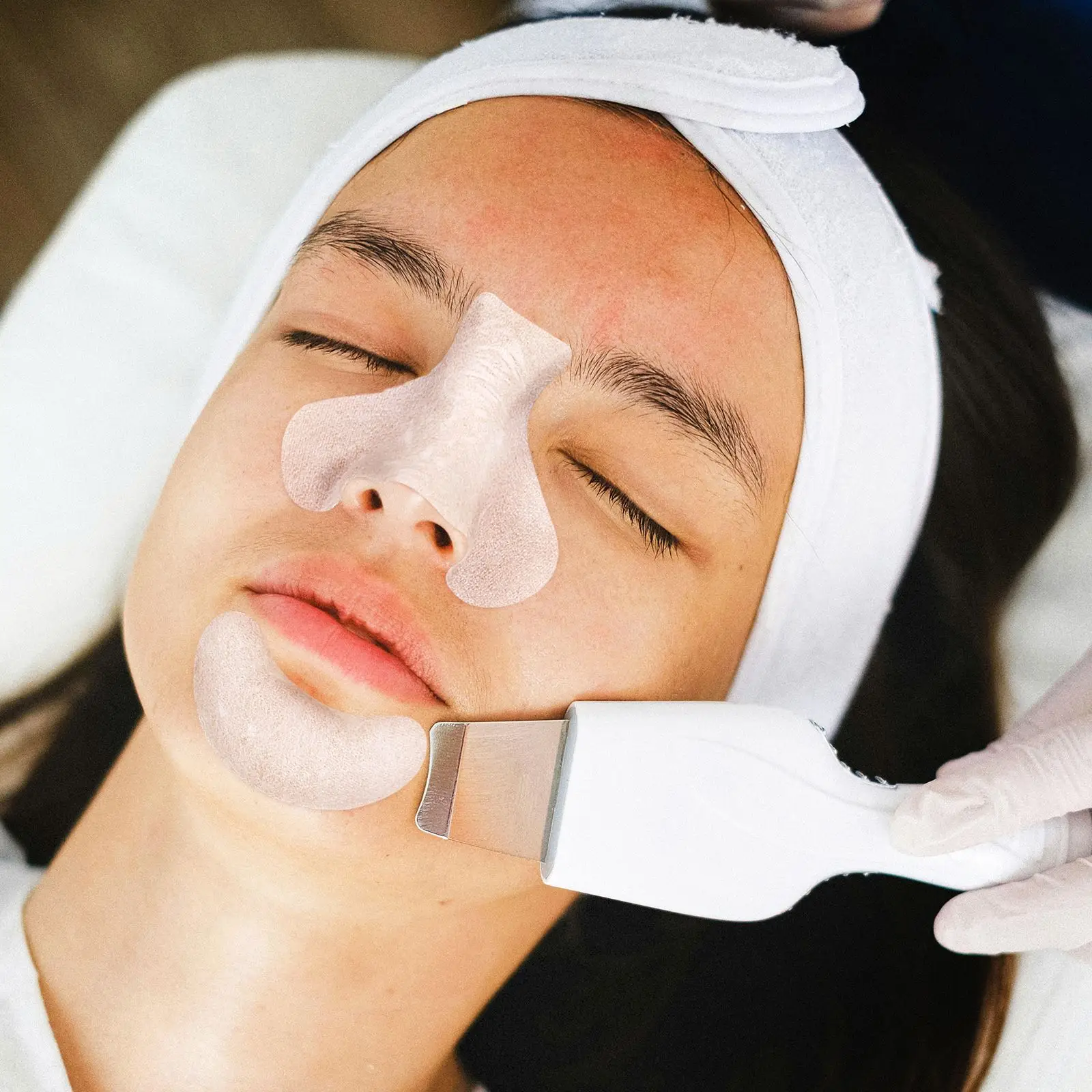 200 pz T Zona Pellicola Naso Toppe E Stemmi Per La Pulizia Tamponi Adesivo Mento Di Carta Per Punti Neri Puro Cotone Pori Profondi Strisce Pori