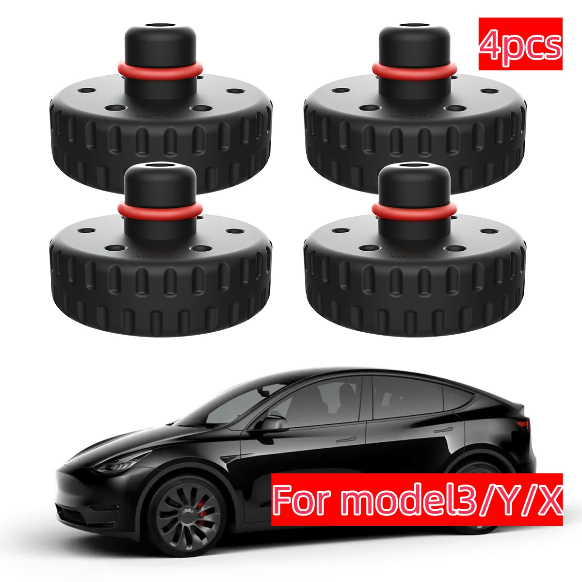 

4Pcs Jack Pad for Tesla Model 3/Y/X Rubber Pads Lifting Adapter Tool Chassis Case Lift Point Support Car Accessories 2016-2023