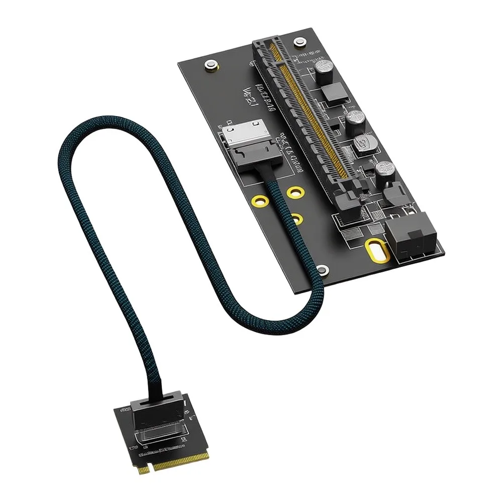 For M.2 For M-Key 2230 To PCI-E 4.0 X16 Extension Cable Right Orientation SFF-8612 For An External Graphics Card Up To 32Gbps