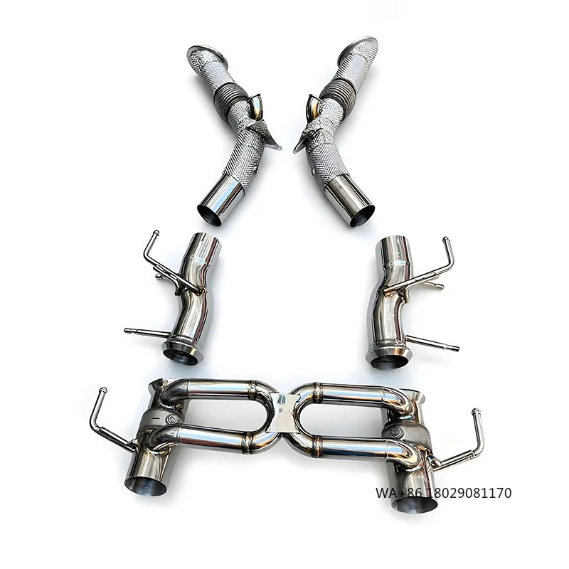 

OEM Full Exhaust for SF90 V8 3.9T 2019-2023 High Quality Heat Shield No cat Downpipe and Stainless Steel Catback