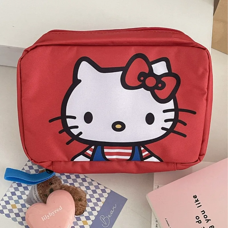 

Hot Selling Hellokitty Folding Cosmetic Bag Multi-layer Practical Storage Bag Portable Toiletry Bag for Student Travel Outings