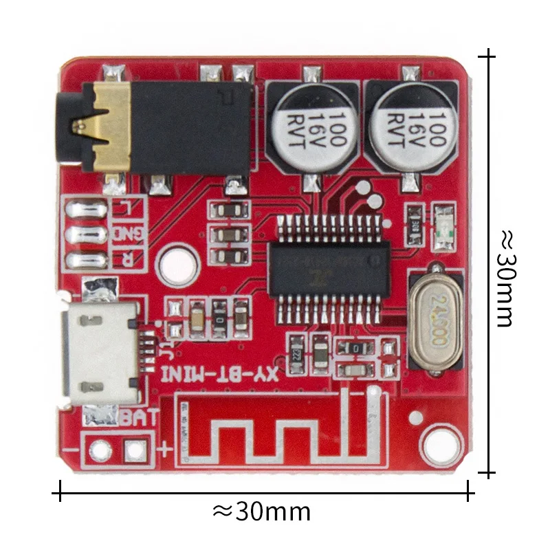 Bluetooth 5.0 Audio Receiver Board MP3 Lossless Decoder Wireless Stereo Music Module 3.7-5V XY-BT-Min