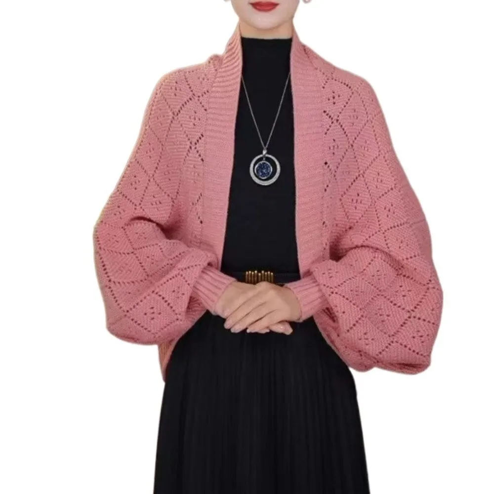 

Стильный шарф, ажурный вязаный кардиган, свободный крой, женский кардиган с длинными рукавами, модная вязаная шаль с открытой строчкой, корейская мода