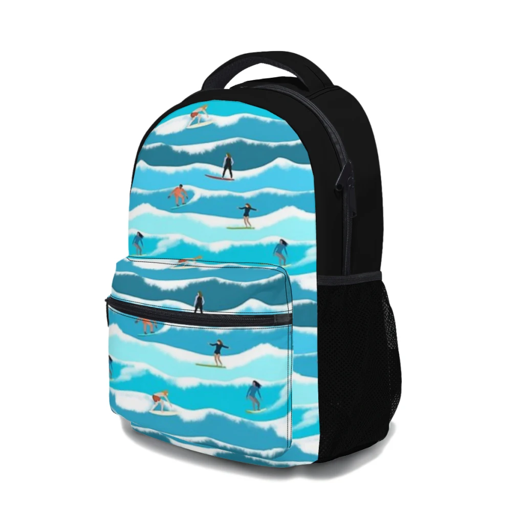 South West Surfers New Female Fashion girls High Capacity Waterproof College Backpack Trendy Girls Laptop School Bags 17inch ﻿