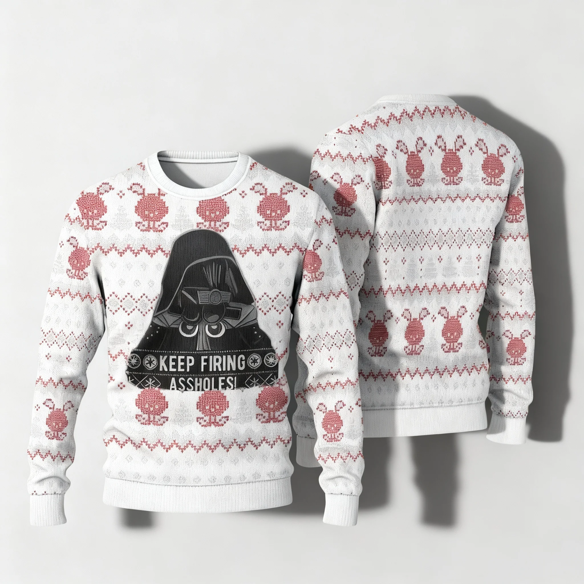 

Новый подарок Disney Series Movie Bobafet Theme Ugly Sweater Семейная толстовка с капюшоном для рождественской вечеринки для взрослых Большой осенне-зимний топ
