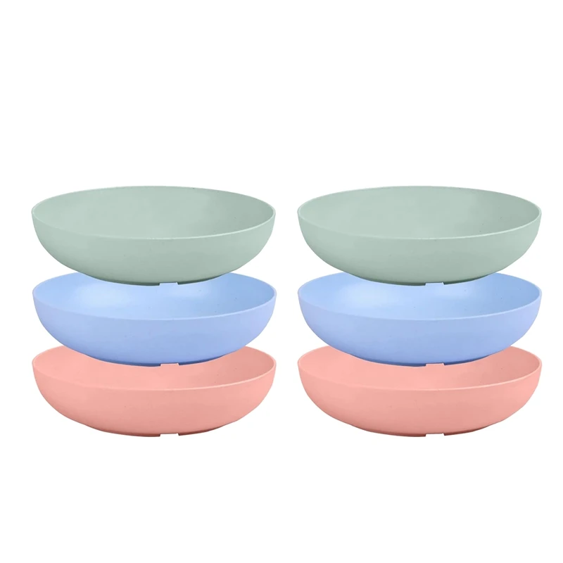 6-Pieces Cat Wet Feeding Bowls 5.5 Inch Shallow Cat Food Dish Wide Cat Wet Feeding Bowls, PET Plate For Kittens