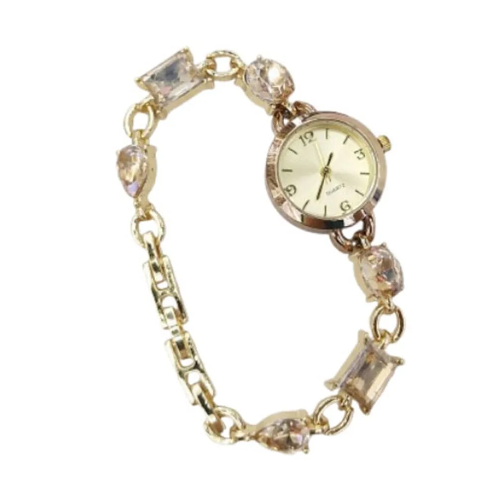 

Fashionable Gifts Retro Women's Bracelet Watch Elegant Bracelet Type Women's Wrist Watch Crystal Simple Quartz Wristwatch Girls