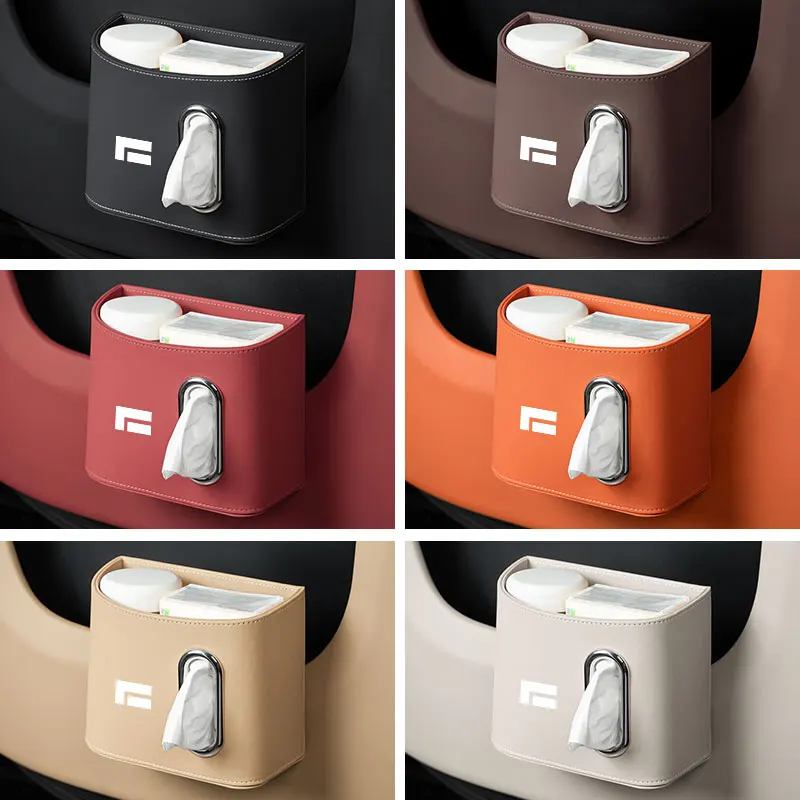 

For BAIC JISHI polestone 01 Rox 01 Multi function Car Backrest Tissue Bag Napkin Box Car Door Storage Box Organizer Accessories