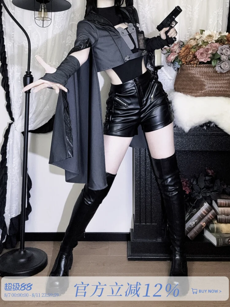 

New Lolita Wangzi Costume Long Sleeves Tops Shorts Vest Fiesta Carnival Halloween Cos Cosplay Black Shorts