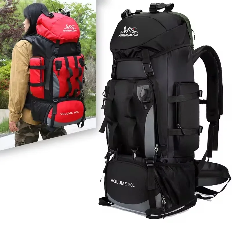 

80L Waterproof Hiking Camping Backpack Trekking Bag Rucksack Large Capacity Travel Backpack Men Outdoor Sport Mountaineering Bag