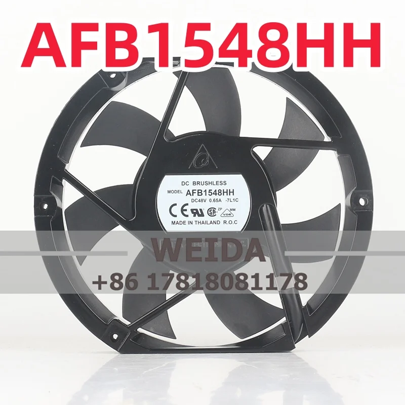 

New Delta 5V 12V 24V DC 48V 0.65A 17CM Frequency converter Ball bearing Low noise AFB1548HH cooling fan17225 172X150X25MM