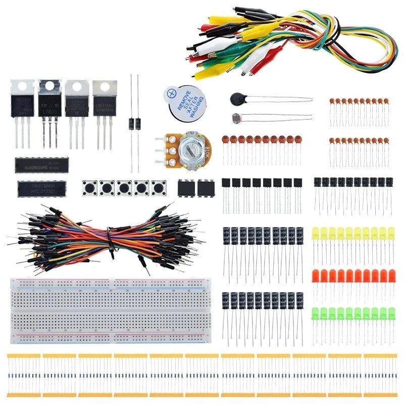 Alligator clip set, DIY electronic component basic set for beginners, suitable for UNO R3 component development