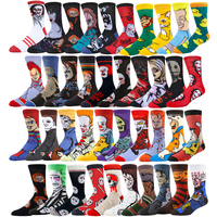 20Pairs Random Color Streetwear Hip Hop Anime Cartoon Gamer Socks Funny Crazy Happy Novelty Crew Men Women Designer