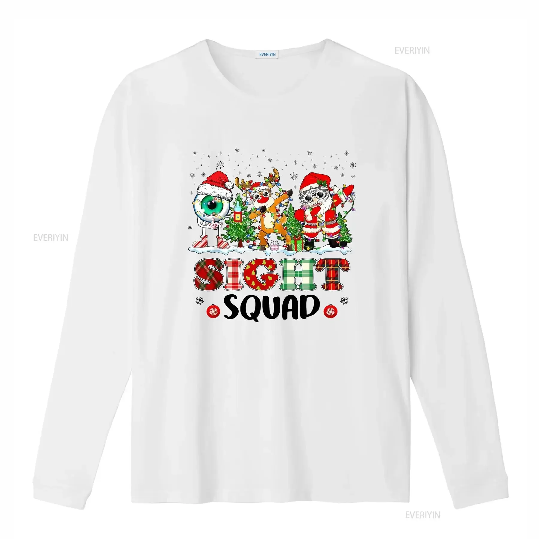Sight Squad Funny Optometry Santa Reindeer For Christmas T Shirt vintage Washed Versatile Slightly Stretched