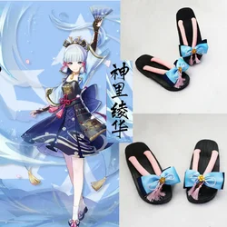 Womens Wooden Japanese GETA Clog Kamisato Ayaka Genshin Impact Yae Miko Flops Flip Wood Sandal Shoes Cosplay Geisha 2023