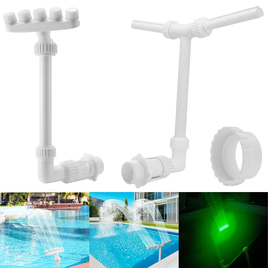 

Регулируемый фонтан для бассейна, пять насадок, водопад, фонтан для бассейна, разбрызгиватель для бассейна высокого давления, аксессуар для фонтана