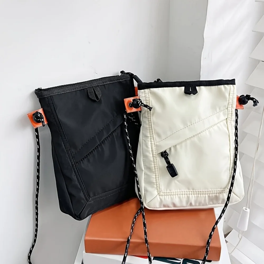 

Mini Coin Purse Casual Messenger Bag Waterproof Satchel Bag Soft Lightweight Solid Color For Women Men Outdoor Phone