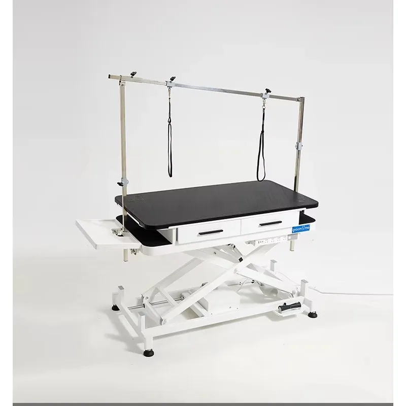 Electric Lifting Stainless Steel Pet Grooming Table Safe Waterproof Non-slip Top With Drawers For Dog Grooming