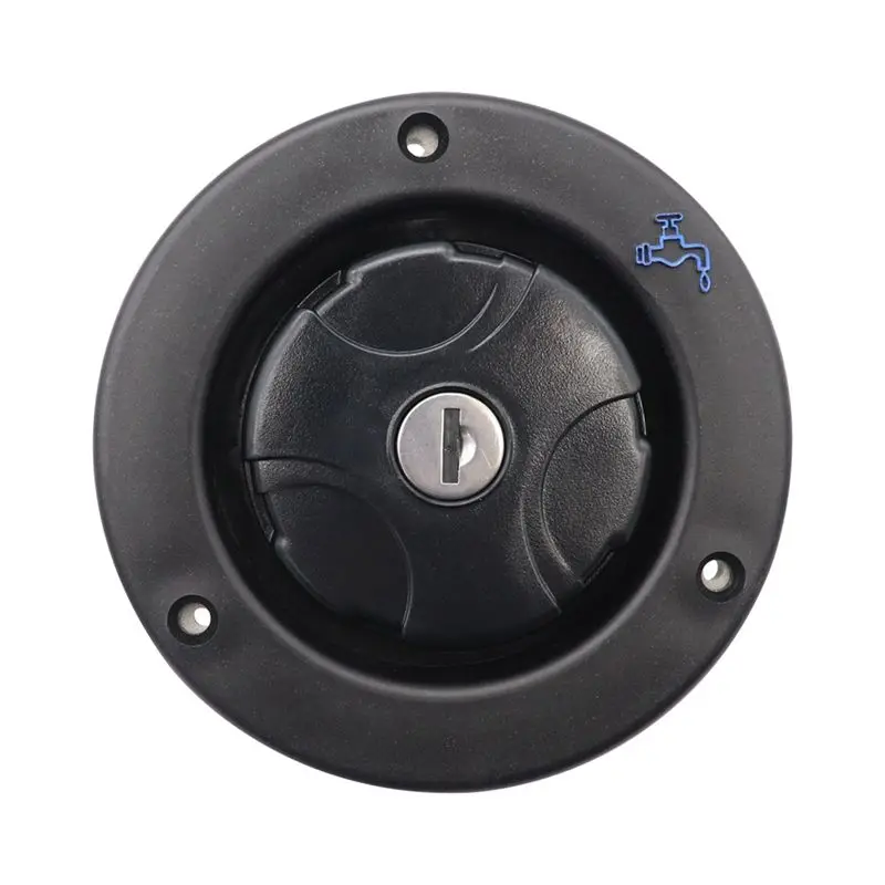 AC76-Lockable Filler Neck For Water Tanks Caravan Fresh Water Fill Hatch Inlet Camper Trailer Tank Caps RV Accessory