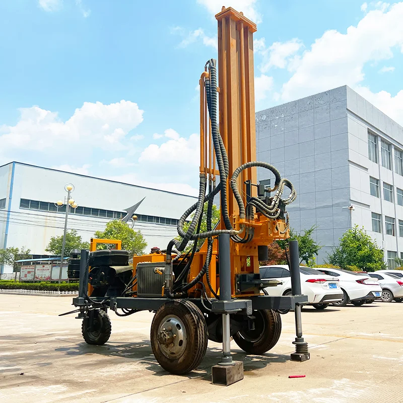 customized Cheap Mine Drilling Rig 100m, 150m, 200m, 300m, 350m, 600 Mounted Water Well Drilling Rig Machine For Sale