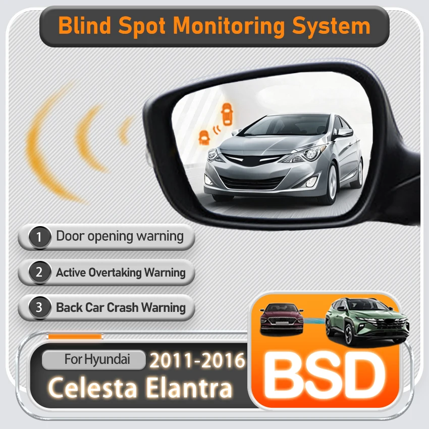 Car 24For Hyundai Celesta Elantra 2011 to 2016 GHZ Change Lane Aided BSD BSA BSM 79GHZ Radar Detector  Blind Area Spot Warning