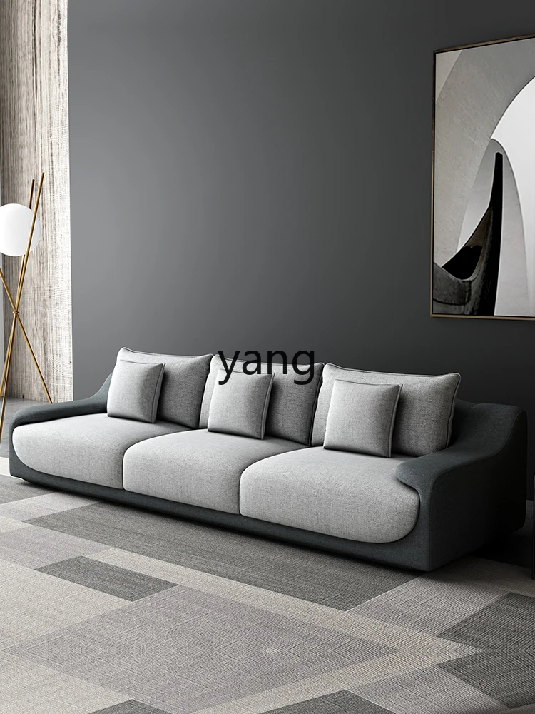 

Yjq Fabric Sofa Combination Living Room Small Apartment Sofa Modern Simple Three-Seat Light Luxury