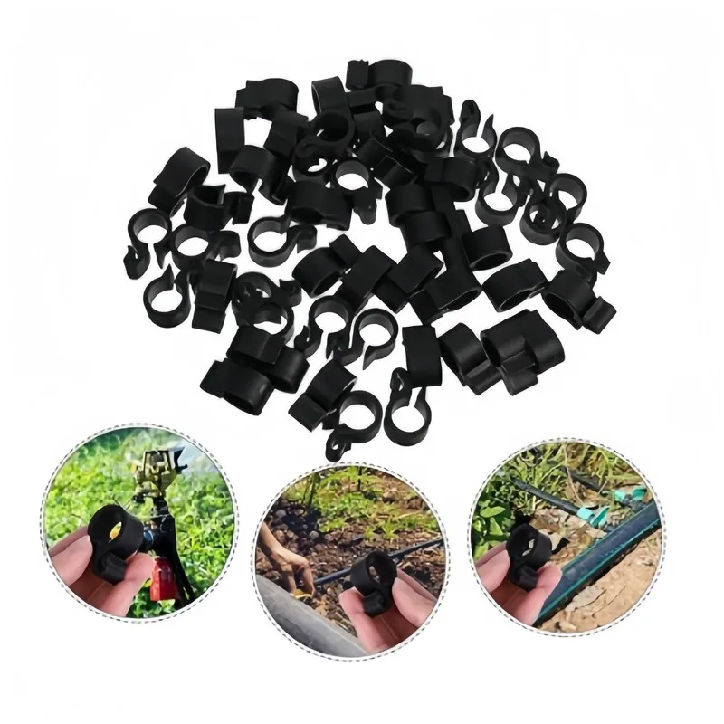25mm S Type Pipe Clamps 9 pcs, Easy to Install, Durable Pipe Holders for Garden, Yard and Farm Use, Sturdy and Practical