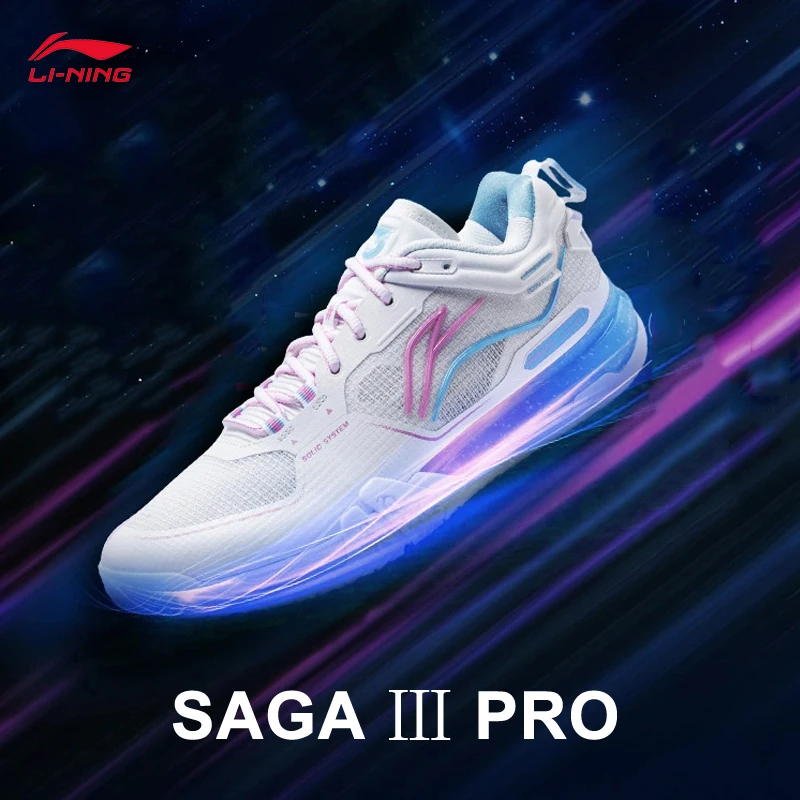 

LI-NING SAGA III PRO Профессиональная обувь унисекс для бадминтона Спортивная обувь с амортизацией и отскоком Стабильные носимые кроссовки AYAV001