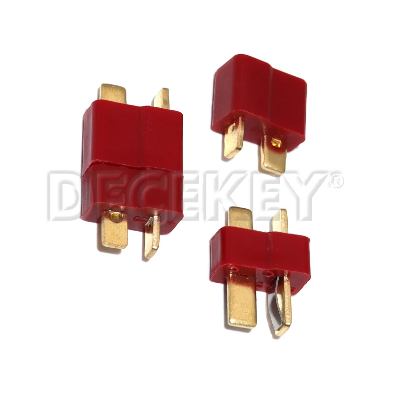 10PCS Anti-skidding Deans Plug T Style Connector Female / Male for RC Lipo Battery ESC Rc Helicopter