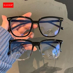 KLASSNUM Women Transparent Computer Glasses 2025 Large Frame Blue Light Filter Glasses Optical Spectacle Frames Light Weigh