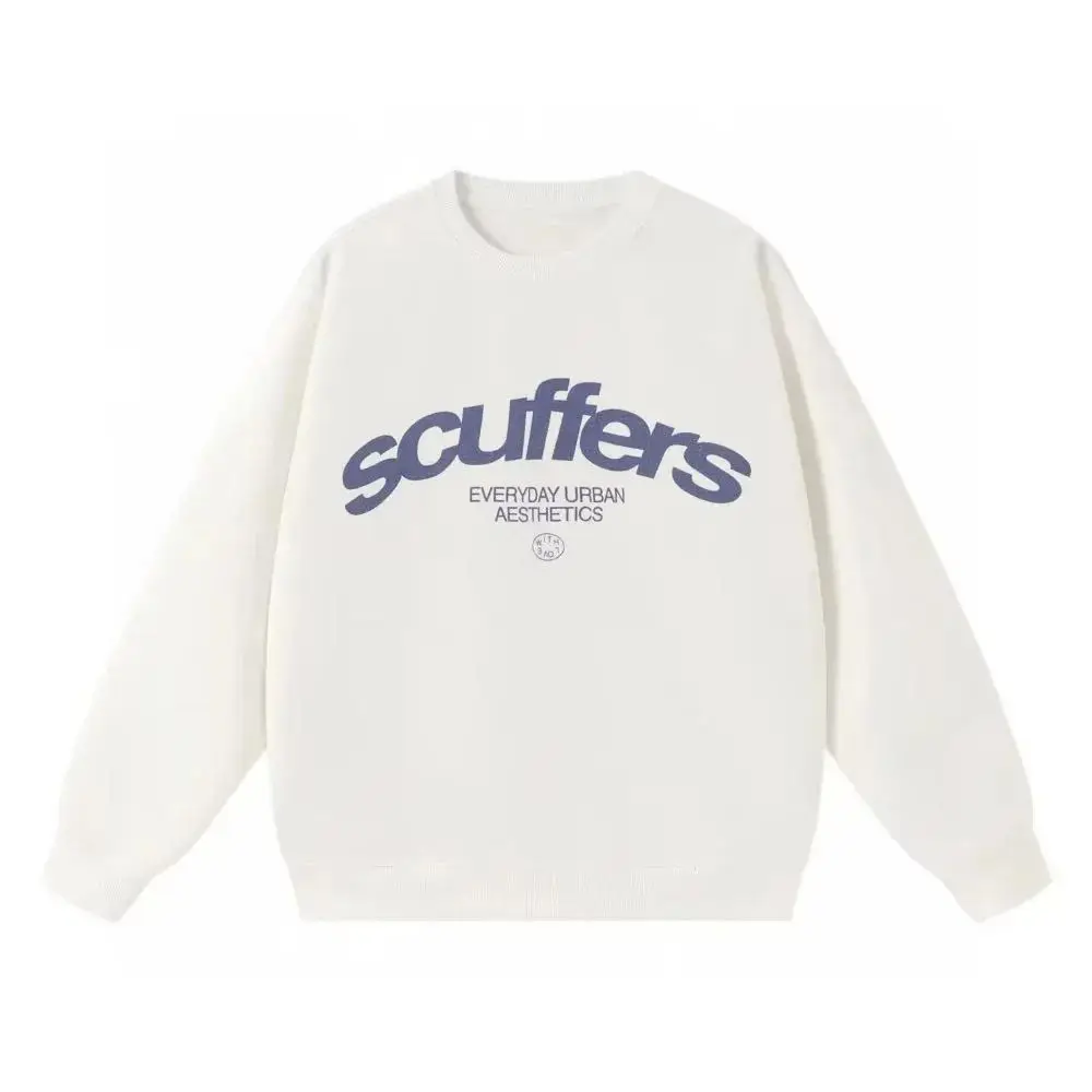 Harajuku Scuffers Logo Round Neck Women Sweatshirts Gothic New Goth Oversized Streetwear Tops Grunge Y2k Clothes Men Clothing