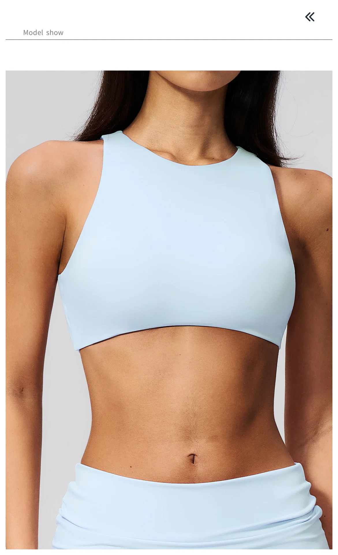 Damen Sport-BH mit Rückenausschnitt, Stoßdämpfend, Push-Up, Schnelltrocknend, Einfarbig, für Fitness, Laufen und Yoga – Detail 15