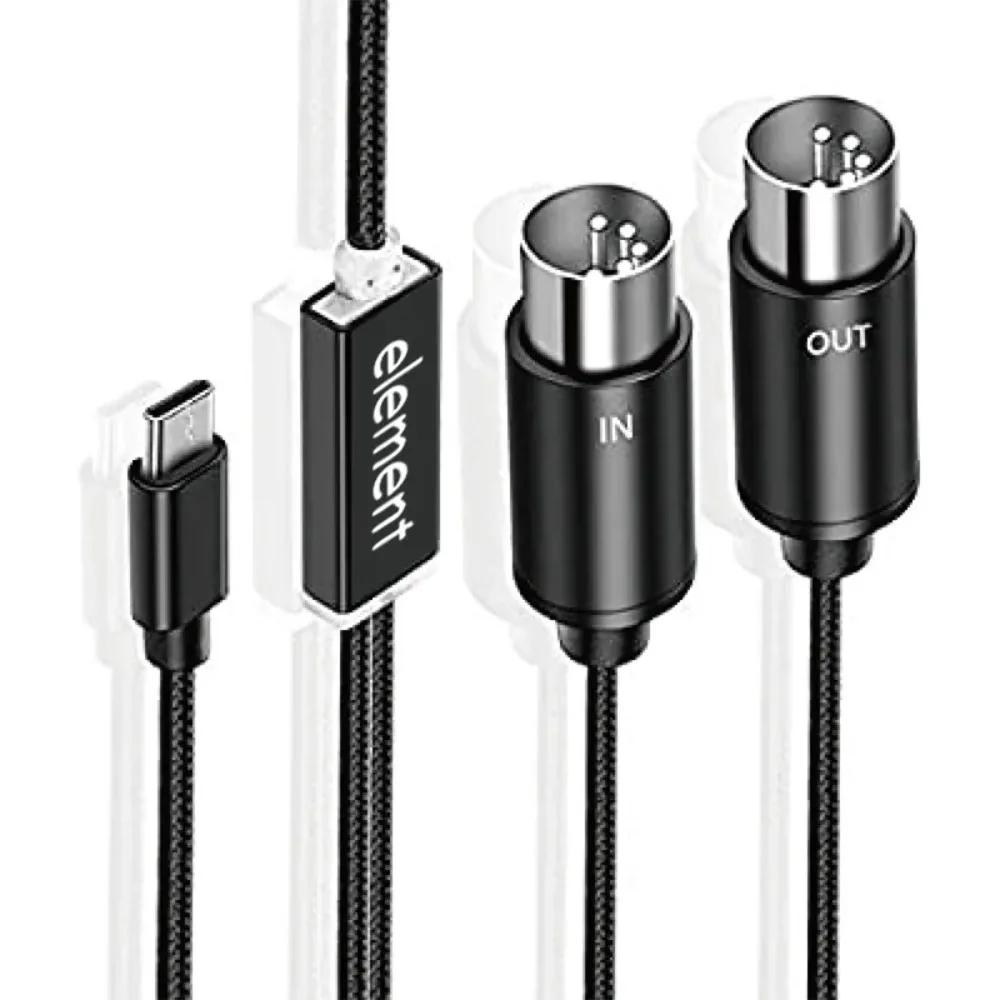 Midi To Usb C Type C Cable Usb Midi Converter with Indicator Light for Music Keyboard Piano Pc Lapt Interface Organ Computer