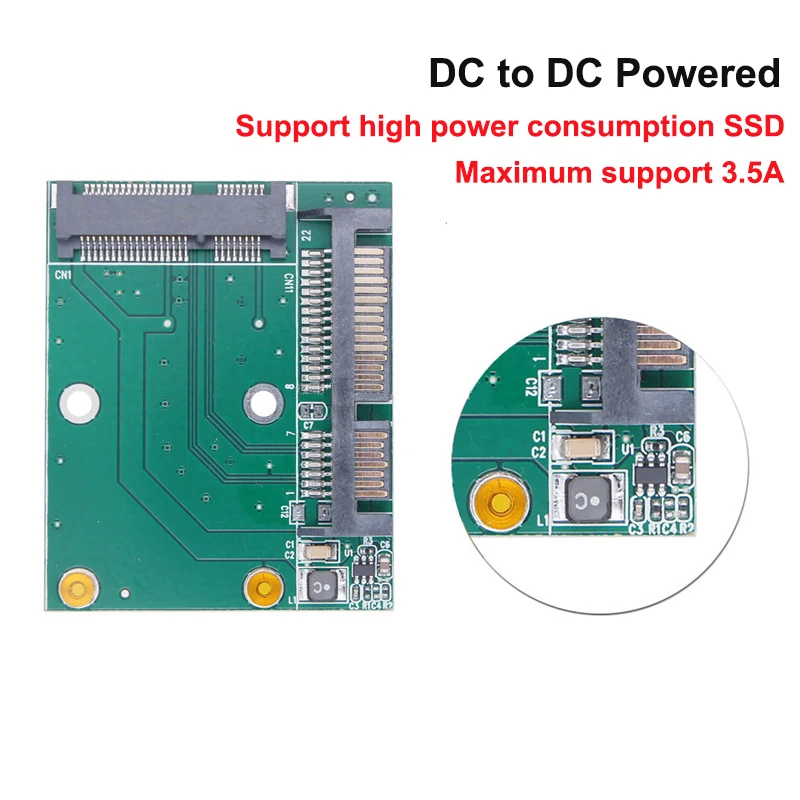 OULLX mSATA SSD To SATA 3 Adapter Card 2.5 Inch Interface 5cm MINI PCIE SSD To SATA III PC Computer Adapter Converter