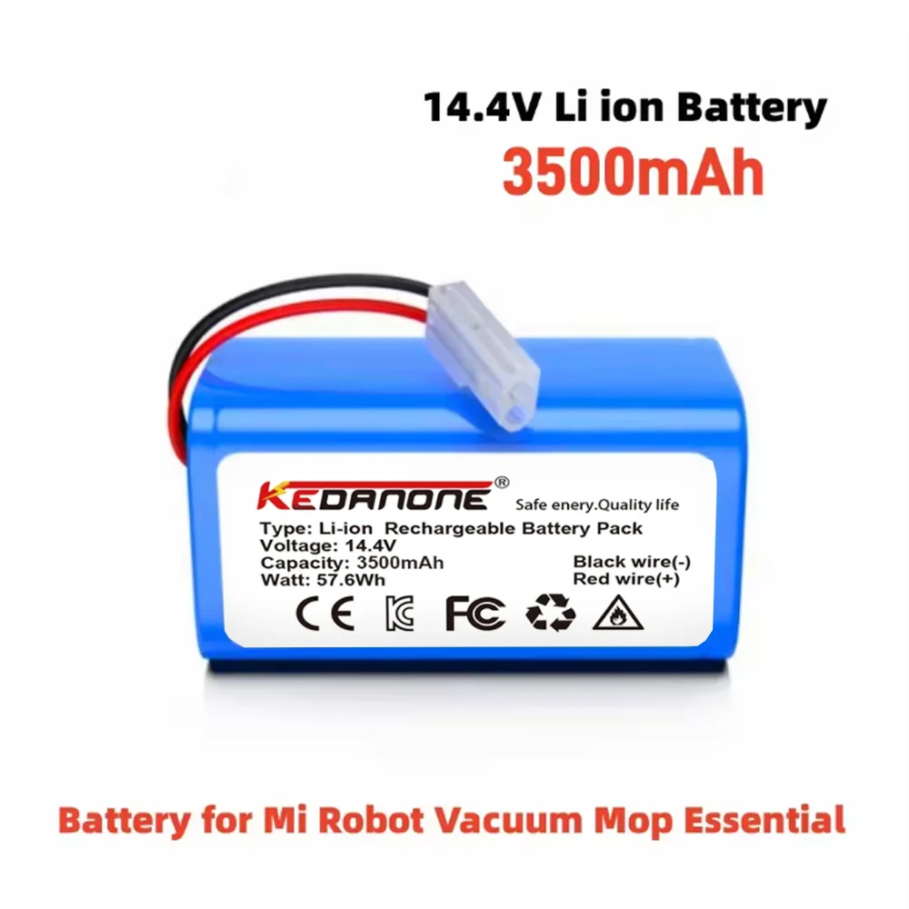 

14.4V3200mAh Lithium Ion Battery,Suitable for Xiaomi Robot Vacuum Mop Essential G1 (SKV4136GL) (MJSTG1) Robot Vacuum Cleaner