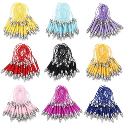 SAUVOO 10pcs/lot Multicolor Braided Lanyard Mobile Phone Chains Key Ring Chains For DIY handmade Bag Hang Rope Keychain