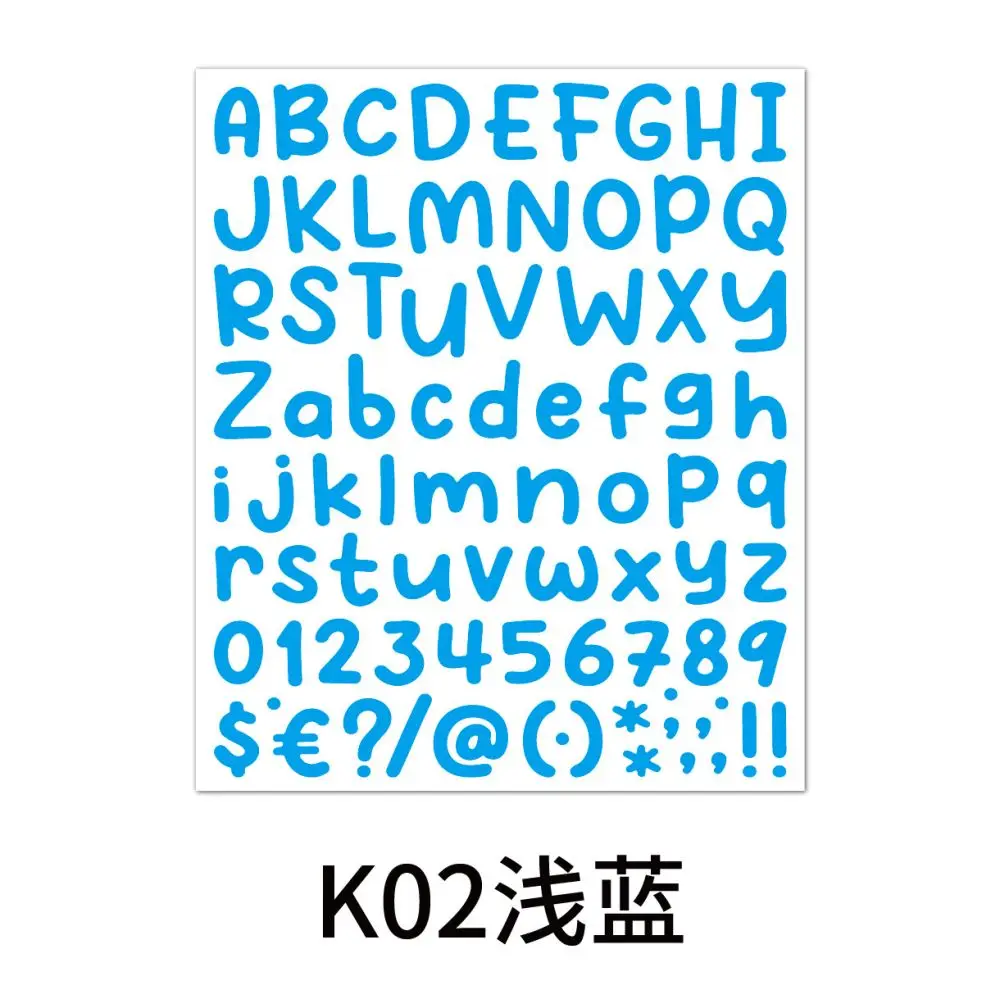 2Pcs 26 Alphabet A-Z Cartoon Planner Stickers Waterproof Colorful Creative DIY Letter Number Sticker For Kids Cup Laptop