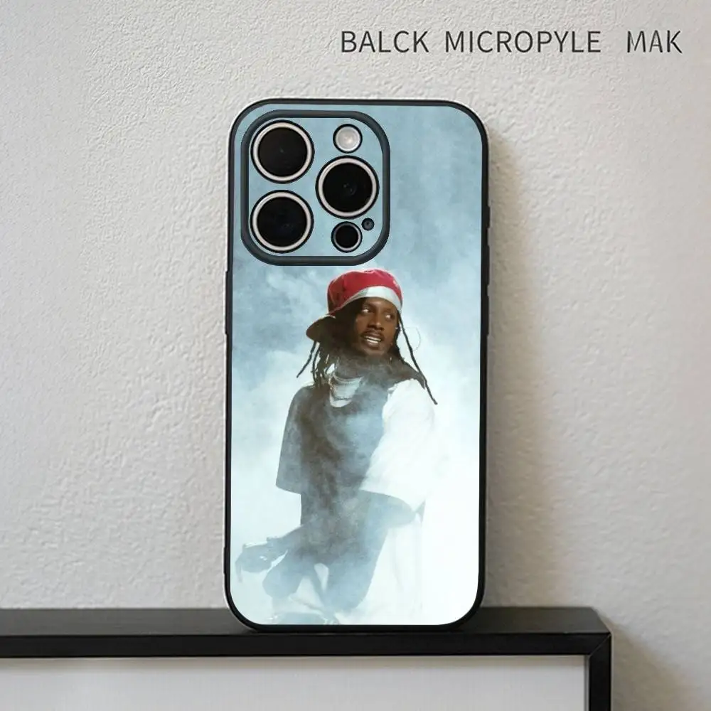 Etui na telefon z rapferem Playboi Carti na iPhone'a 17, 16, 15, 14, 13, 12, 11 Plus, Pro Max, miękkie, czarne.