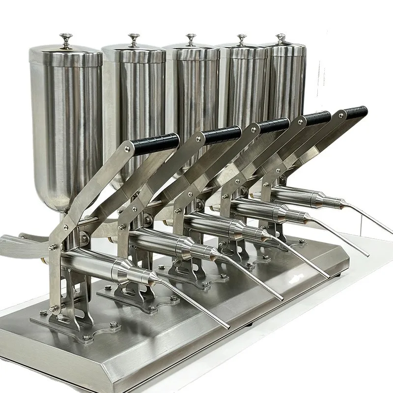 Puff cream filling machine, five-head core filling machine, chocolate sauce filling, commercial and household