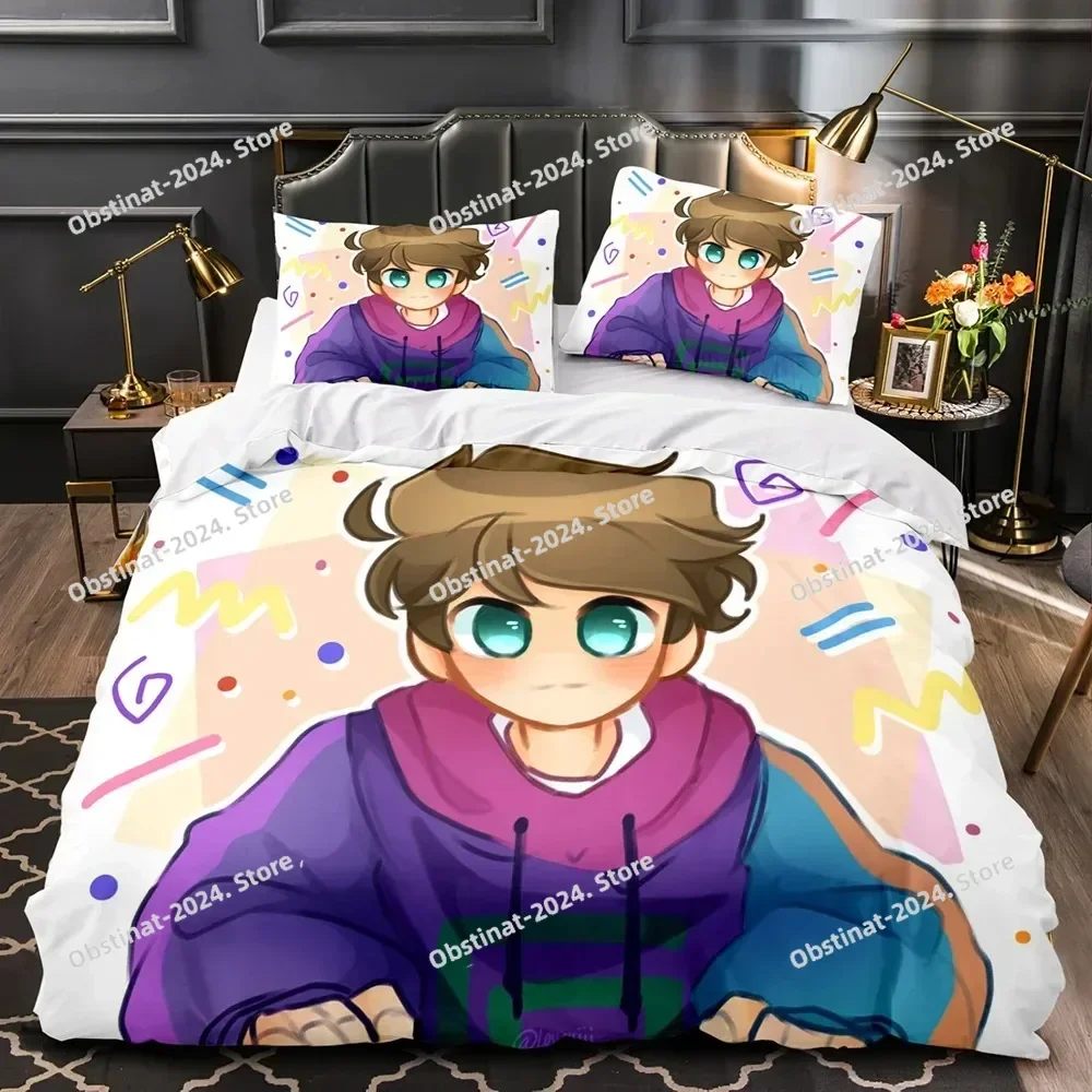 

New 3D Print Karl Jacobs Bedding Set Printed With Pillowcase Bed Duvet Cover Soft Single Double Queen Super King Size Kids Adult