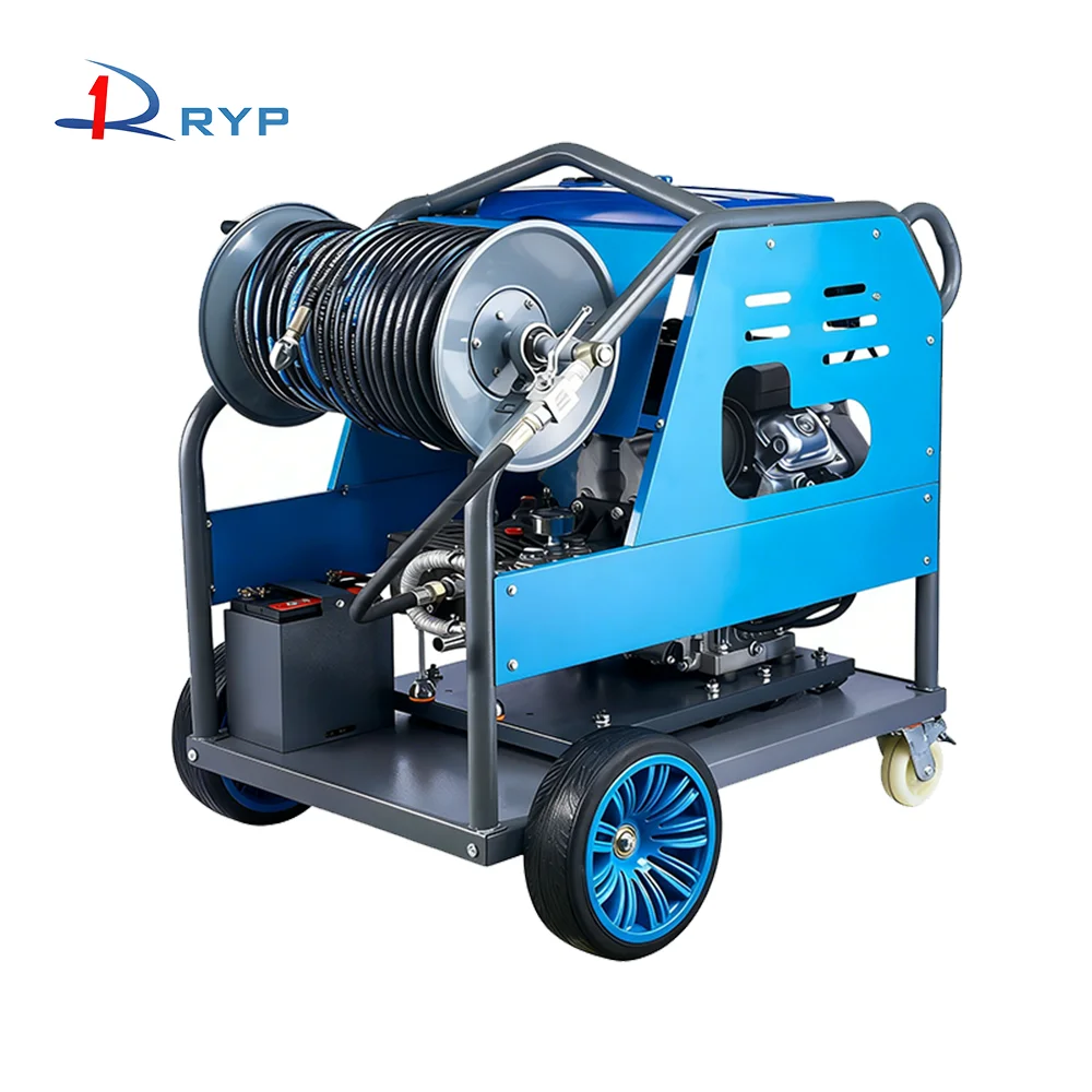 High Quality Mini Belt Driver Sewer Jetter Petrol High Pressure Cleaner Tool Drain Cleaning Machine