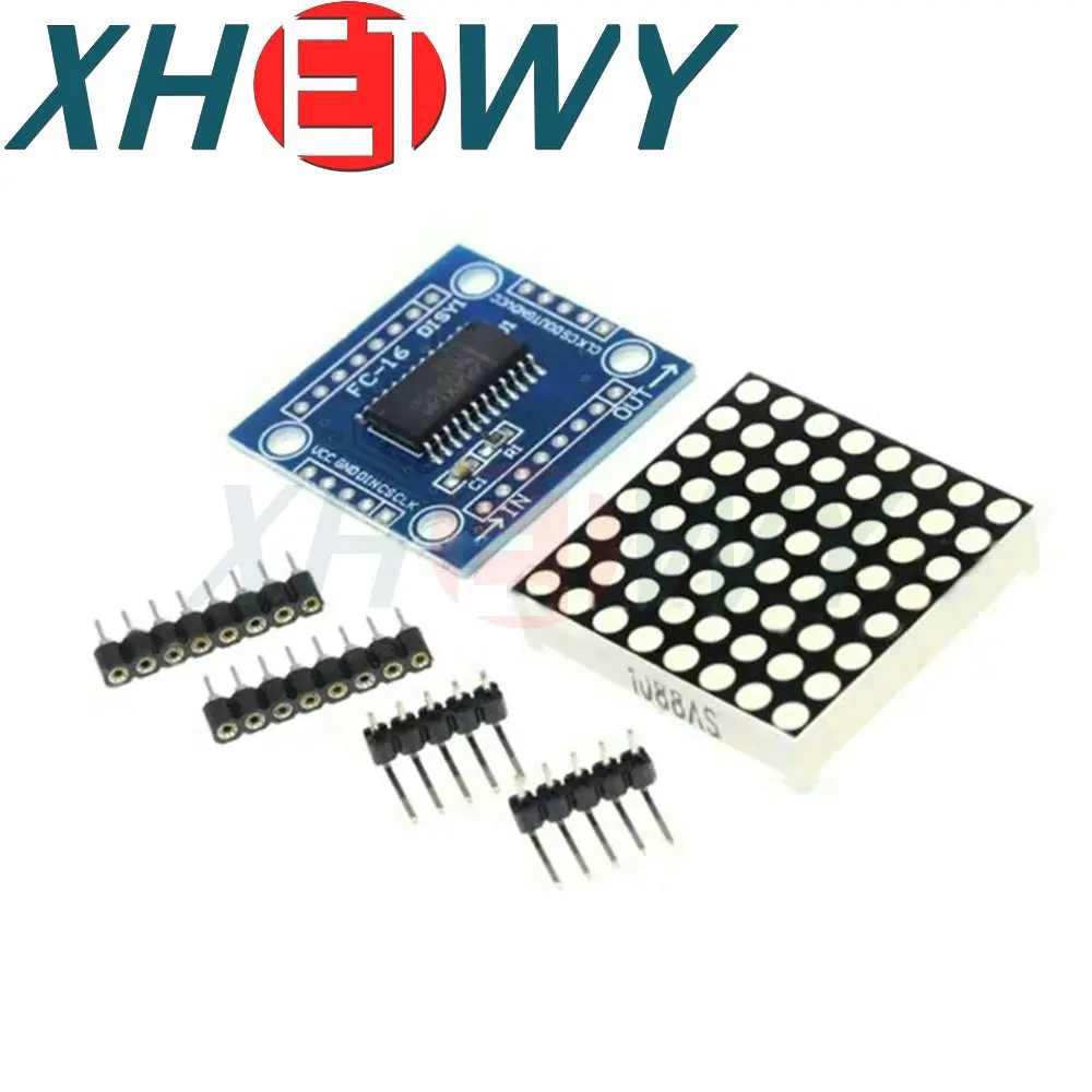 Módulo de matriz de puntos MAX7219, kit de bricolaje, módulo de control MCU, 8x8LED