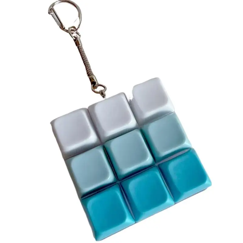 9-Tasten-LED-Tastenkappen-Schlüsselanhänger, Finger-Tastaturkappen, Spielzeug-Schlüsselanhänger, Stressabbau-Gadget, Zeitvertreib für Erwachsene – Detail 18