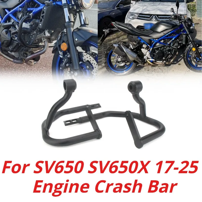 Engine Guard Crash Bar Frame Slider Protector Bumper Fit for SV650 SV650X 17-25 Motorcycle Anti-Fall Protection Bar