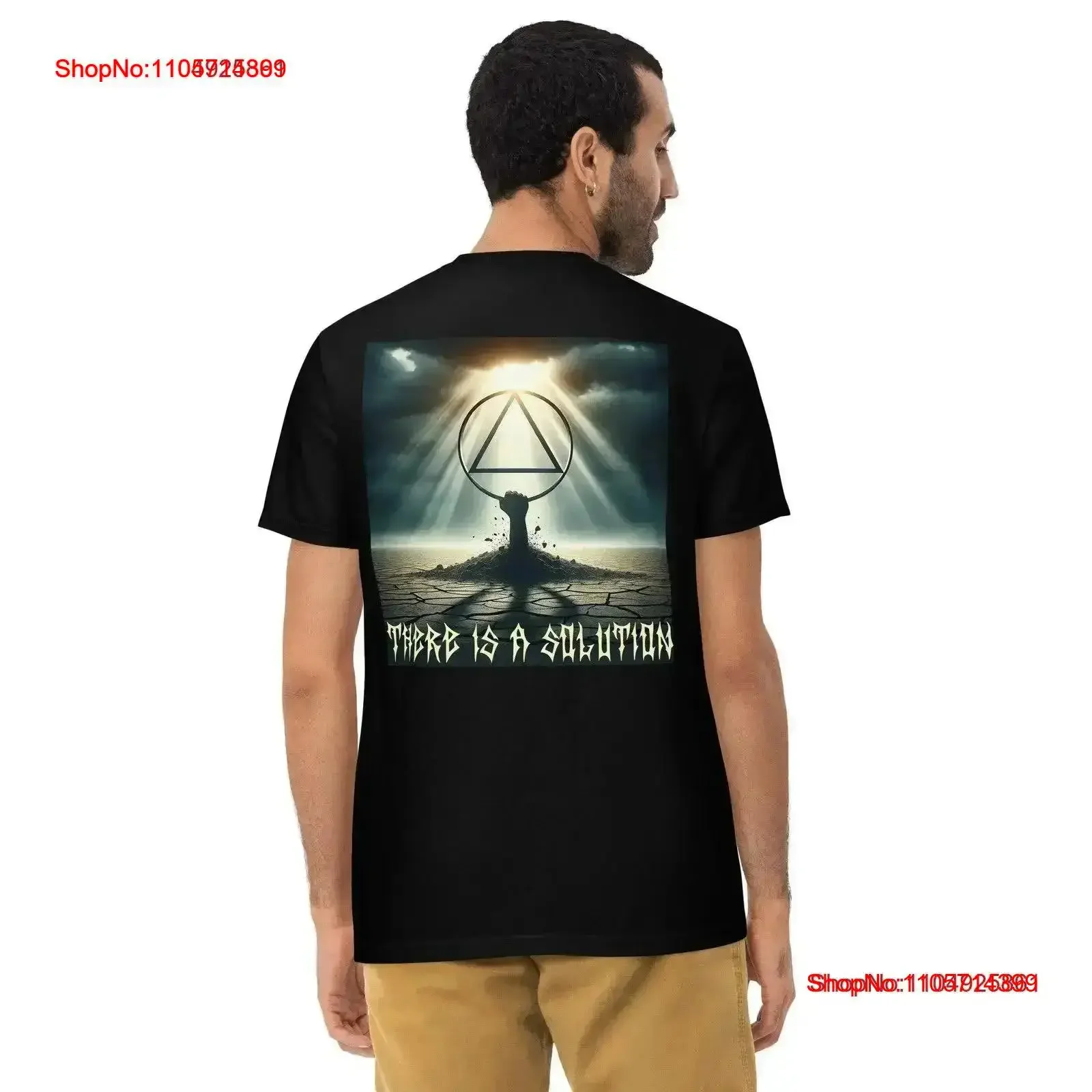 There is a Solution garment dyed pocket T Shirt vintage Washed graphic homme Casual Comfortable Slightly Top For Everyday Wear