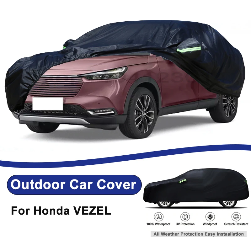 

Outdoor Full Car Cover For Honda VEZEL with Reflective Strips Waterproof Snowproof Dustproof UV Protection Auto Accessories