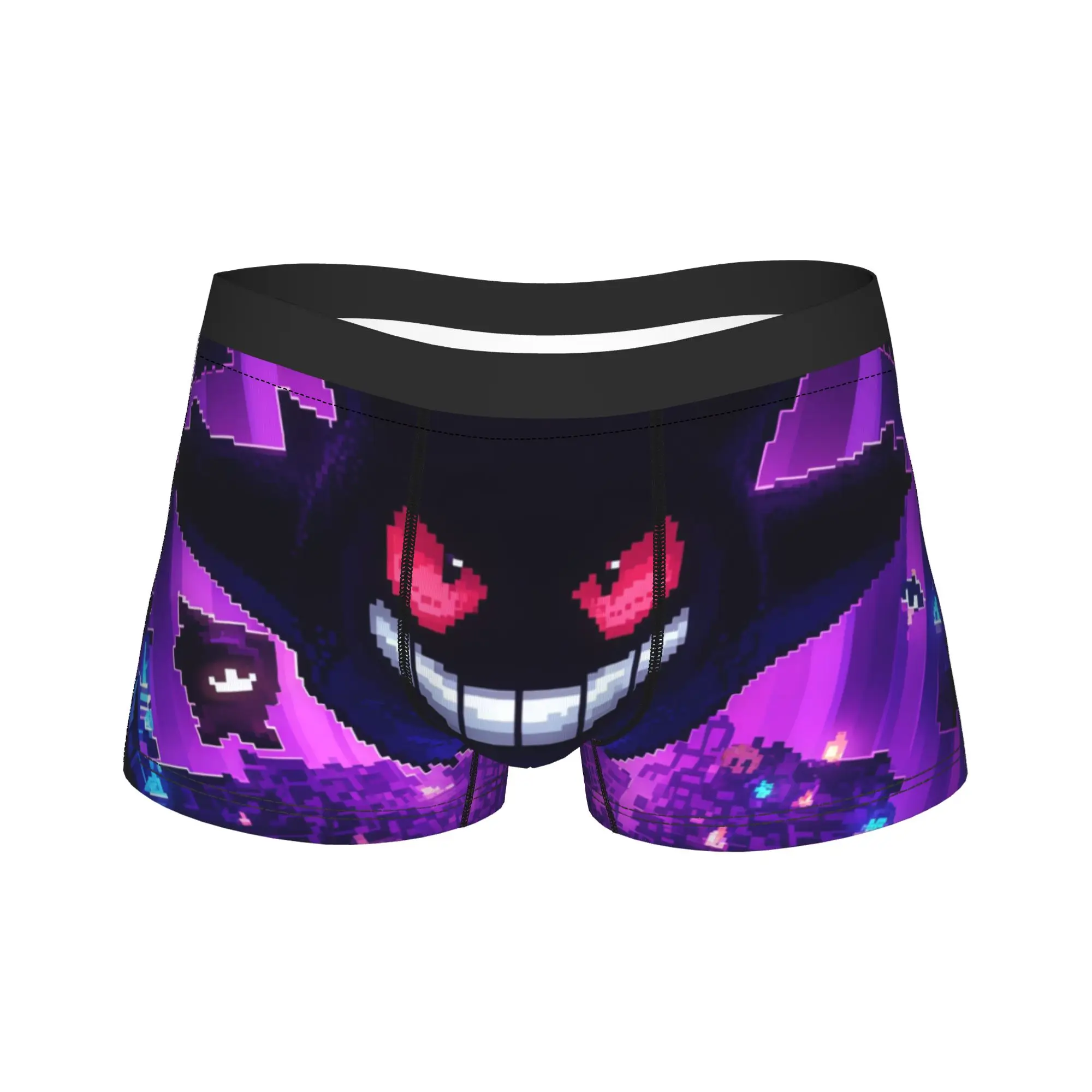 

Man Pokemons Gengar Anime Long Underwear Novelty Boxer Briefs Shorts Panties Male Breathable Underpants M-XXL