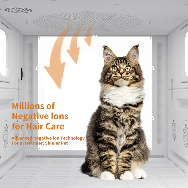 DZ WJW CJM Advanced OKKPETS Foldable Pet Dryer Box for Cats Automatic Dog Hair Dryer 130L Smart Temperature Control 360 Degree D